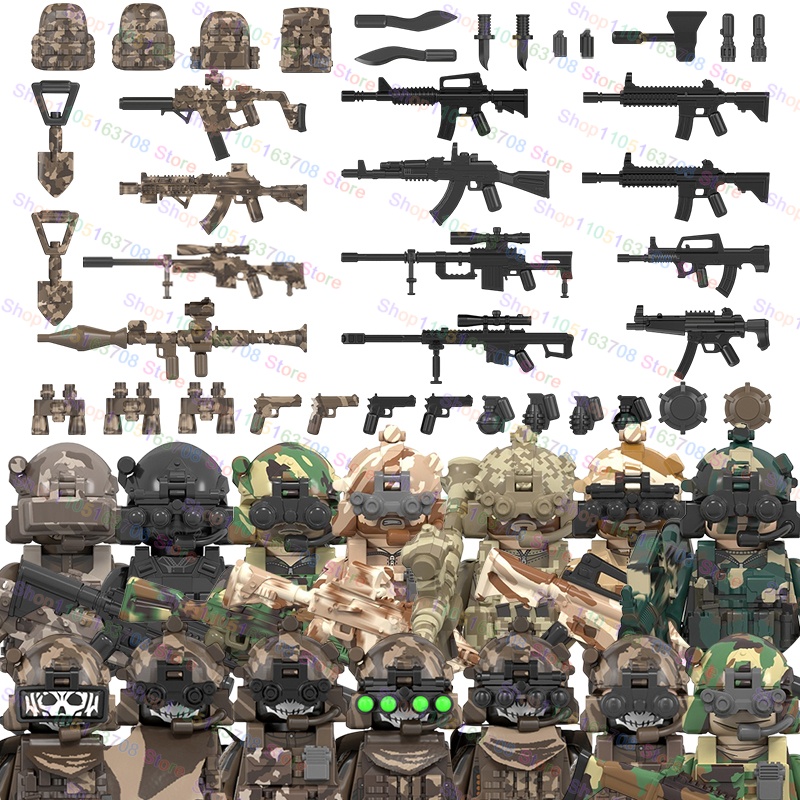 Lego Minifigure Holder - MOC – figurines de soldats militaires,