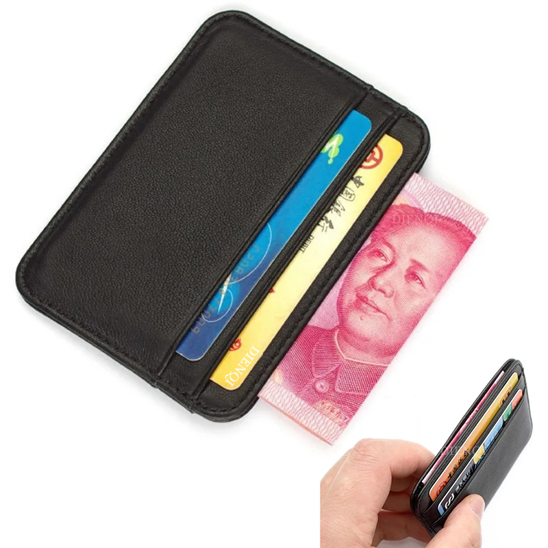 Card Top Loader - Porte-carte de visite en cuir véritable