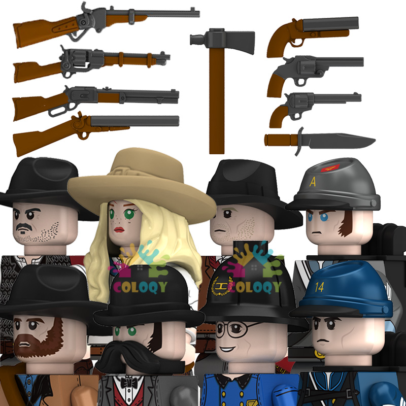 Lego Minifigure Holder - Jouets pour enfants Cowboy blocs de